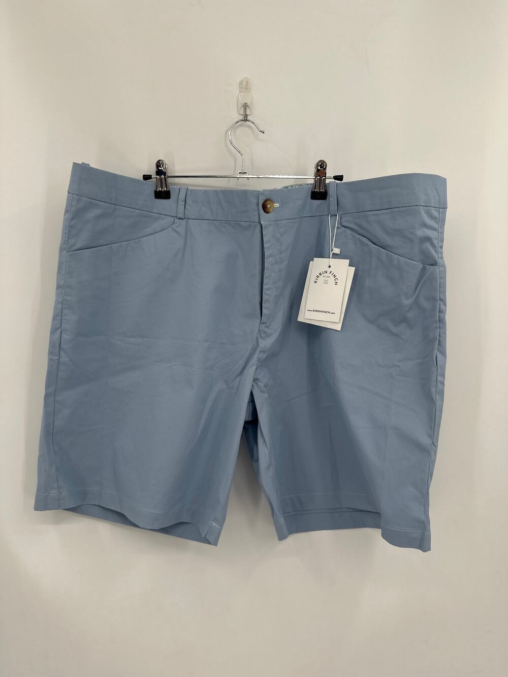 Kirrin Finch Light Gray Blue Chino Shorts Size 24 NWT 8.5" Inseam